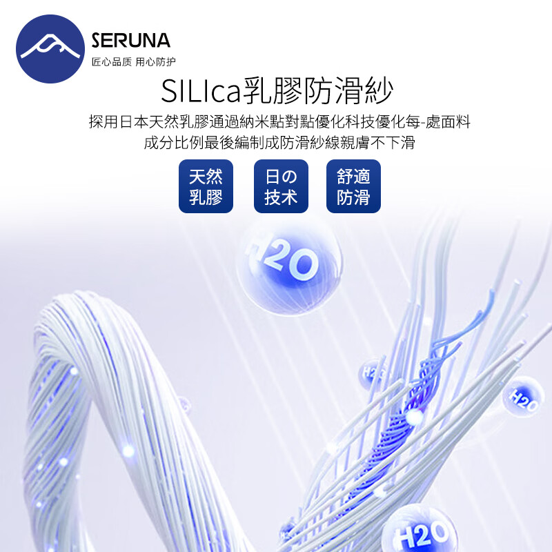 SERUNA日本保暖护膝老寒腿盖套老年人关节炎防寒男女士秋冬运动专用加厚 肤色【5D防滑四季防寒】买一送一 M码 【建议体重70-100斤】实发一对