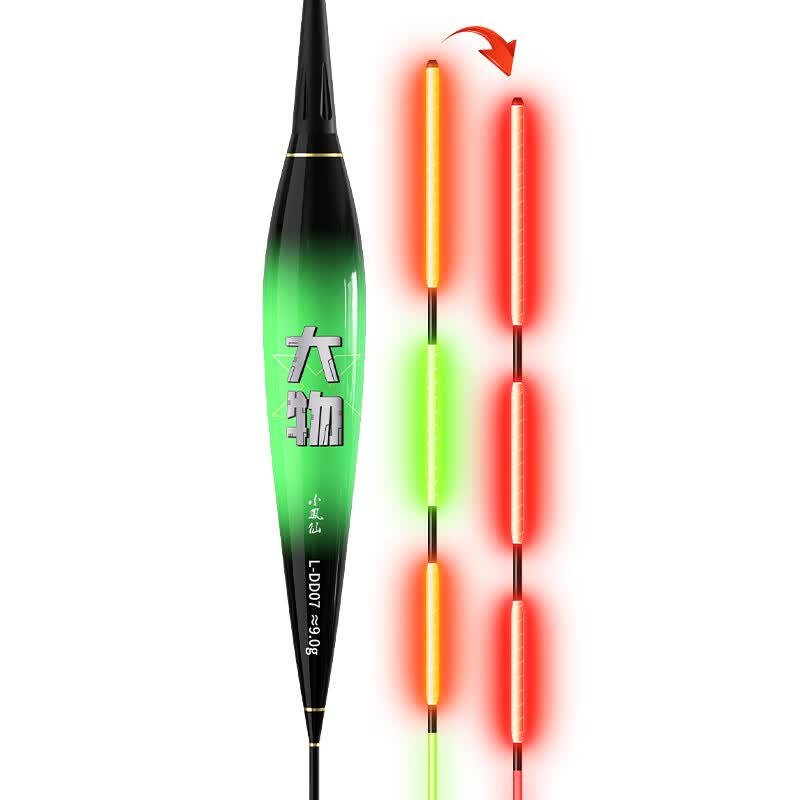 宰搂鲢鳙大物夜光漂咬钩变色日夜两用浮漂加粗醒目行程鱼漂远投 L-DD6吃铅8点0g青草鳊翘鲢鳙 日夜两用咬钩变色2支装送2