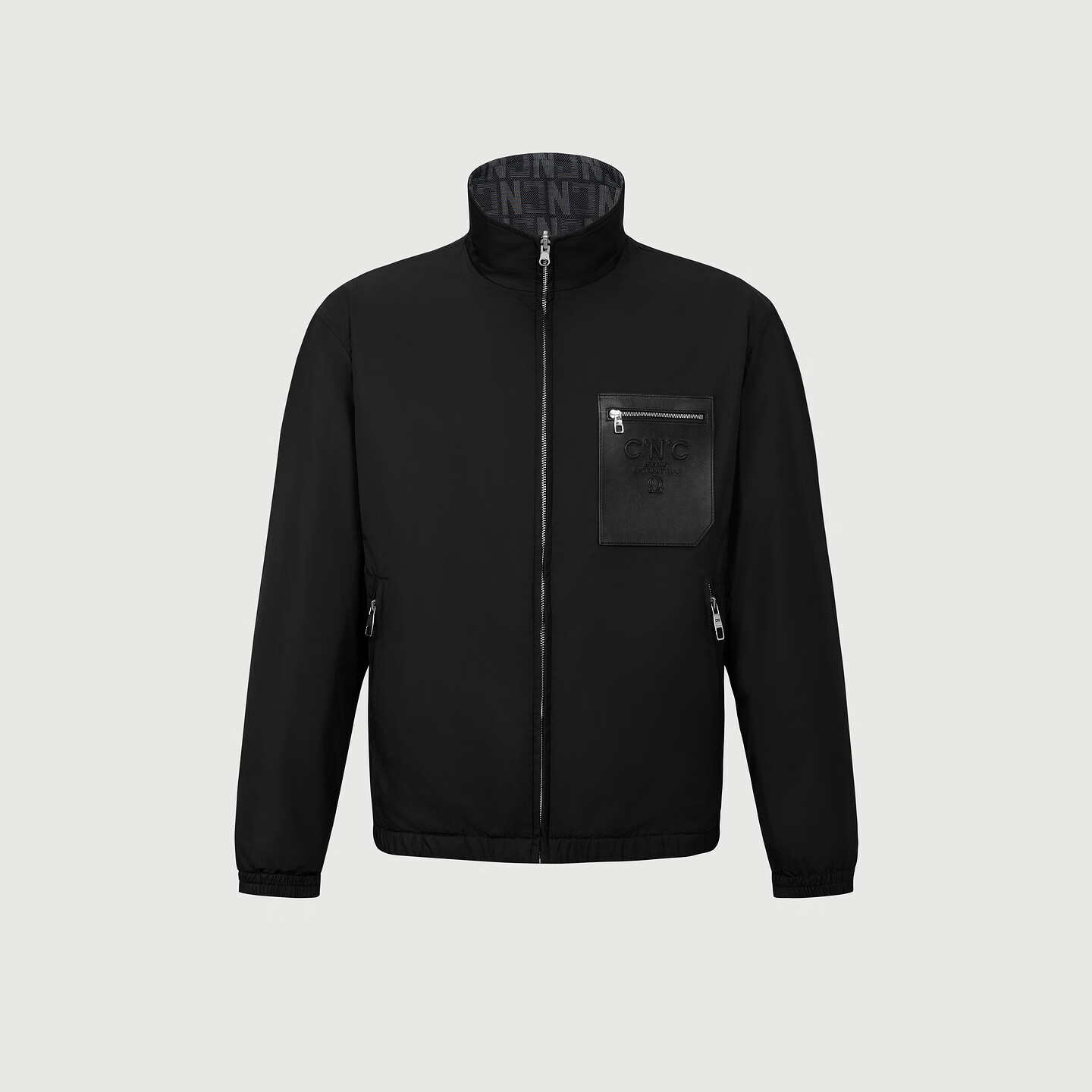 C'N'CCNC【奢侈品衣服】双面穿夹克25秋新款男装立领外套防风上衣 黑色 46 /(165/84A)