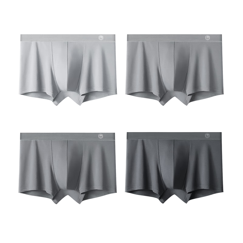 plus会员:京东京造【经典LOGO】纯棉5A抗菌男士内裤男平角大码男生四角短裤衩4条 24.61元+6元运费