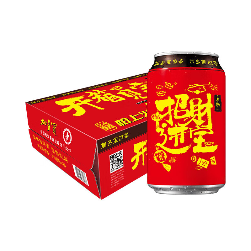 加多宝凉茶植物饮料茶饮料310ml*24罐(新老包装随机发货) 经典红罐310ml 经典红罐310ml*24罐