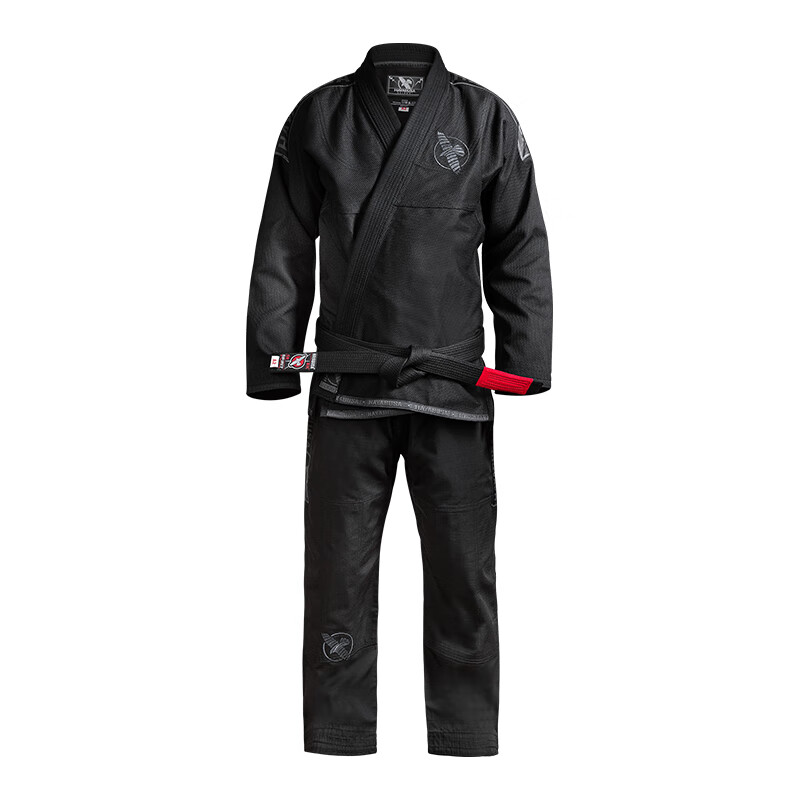 HAYABUSA 隼巴西柔術(shù)道服柔術(shù)服巴柔道服男女BJJ GI輕量級柔道服 黑色道服(不含道帶) A0