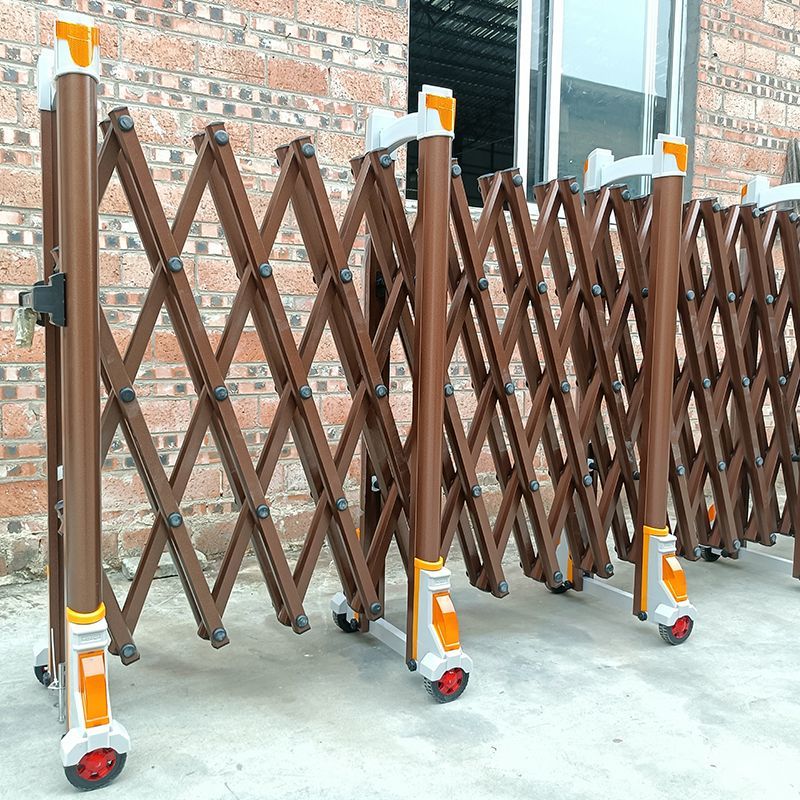 接运猫手动推拉门伸缩门高速幼儿园路障移动护栏简易围栏折叠大门 1