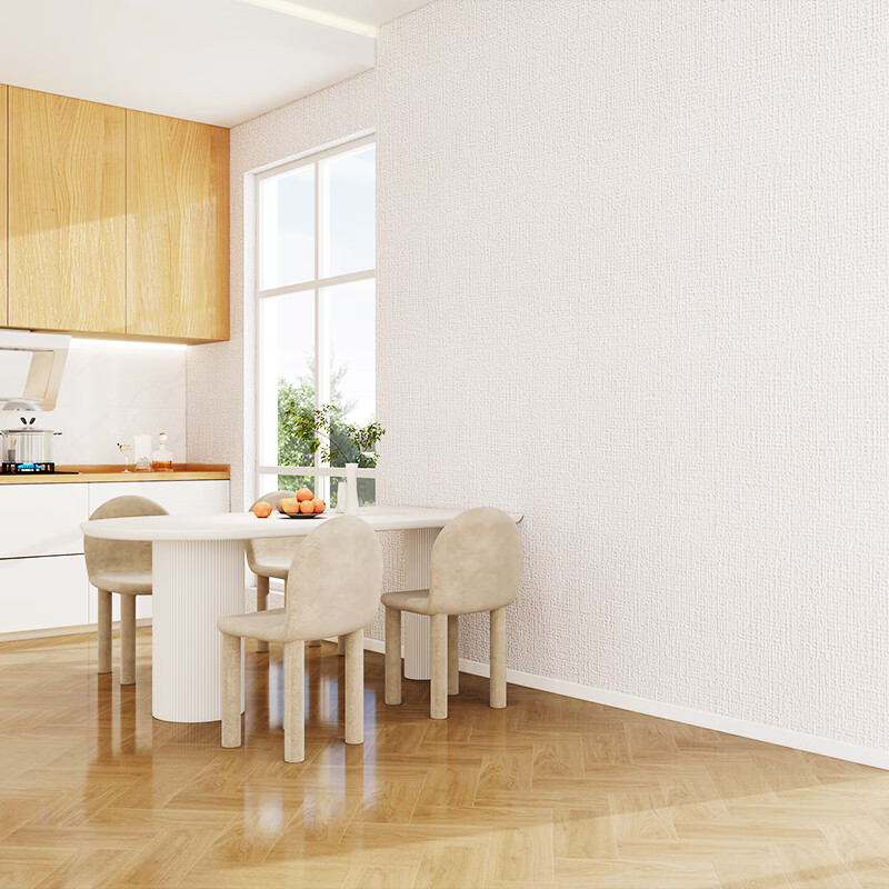 贝悦【母婴可用】翻新墙纸自粘壁纸防潮防霉抗菌墙贴卧室客厅墙面改造 白色自粘墙纸 【母婴可用】2.8米x50厘米