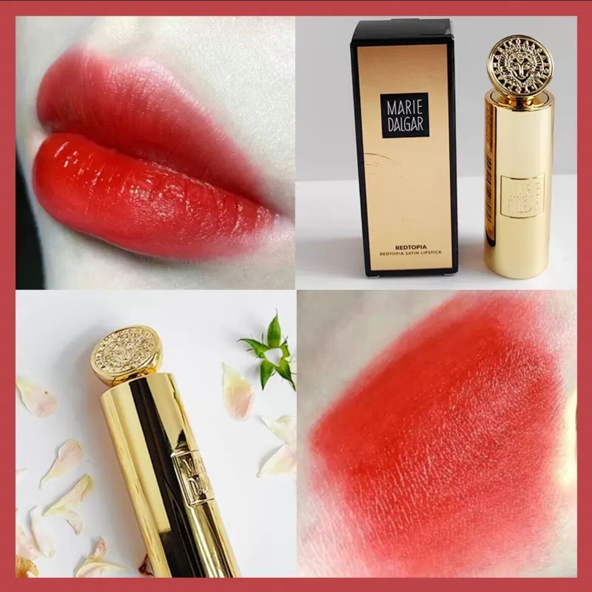 玛丽黛佳口红迷你1.8g骑士小白管黑管浓郁境界豆沙色防水不易脱色 金管322#浪漫风情