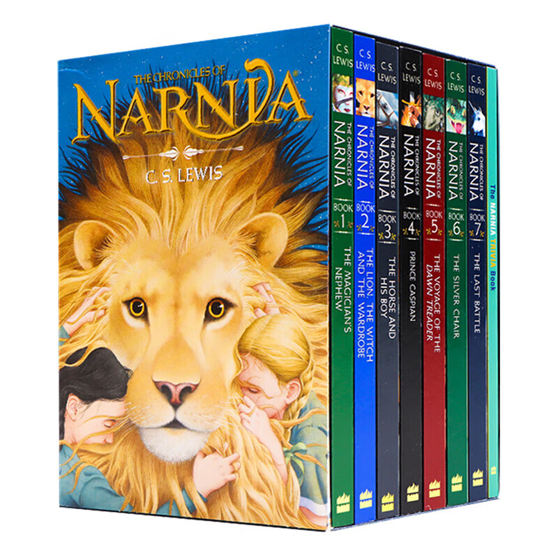 【非盒装】纳尼亚传奇8册全集盒装 英文原版 The Chronicles of Narnia 8-book Box Set 1-8本套装 刘易斯 青少年奇幻文学小说故事读物
