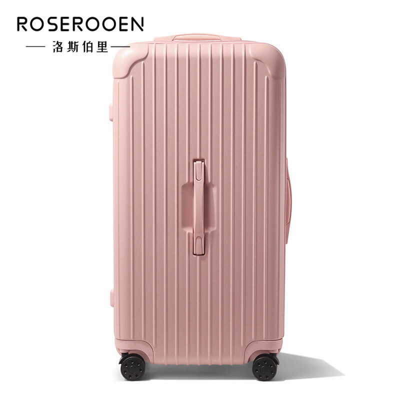 洛斯伯里（Roserooen）大容量行李箱结实耐用加厚网红新款密码箱拉杆箱出国36寸旅行箱 运动系列-樱花粉 26英寸 【加厚拉链 大空间】