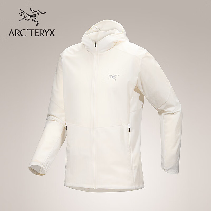 ARC'TERYX始祖鸟 INCENDO AIRSHELL HOODY 轻量 男子 风壳®夹克 ARCTIC SILK/极地白 M