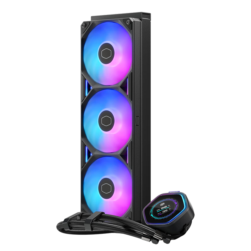 ��������CoolerMaster������G360/��Ӱ2�� ARGB CPUˮ��ɢ���� 2.1��LCD����/�Ż�ͭ��ˮ��/��ƽ̨�۾�/ATMOS II