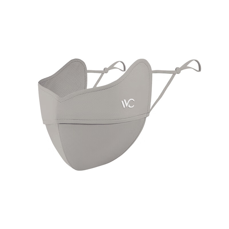 VVC成毅同款防晒口罩面罩女防紫外线透气防尘口罩护眼角 浅灰色