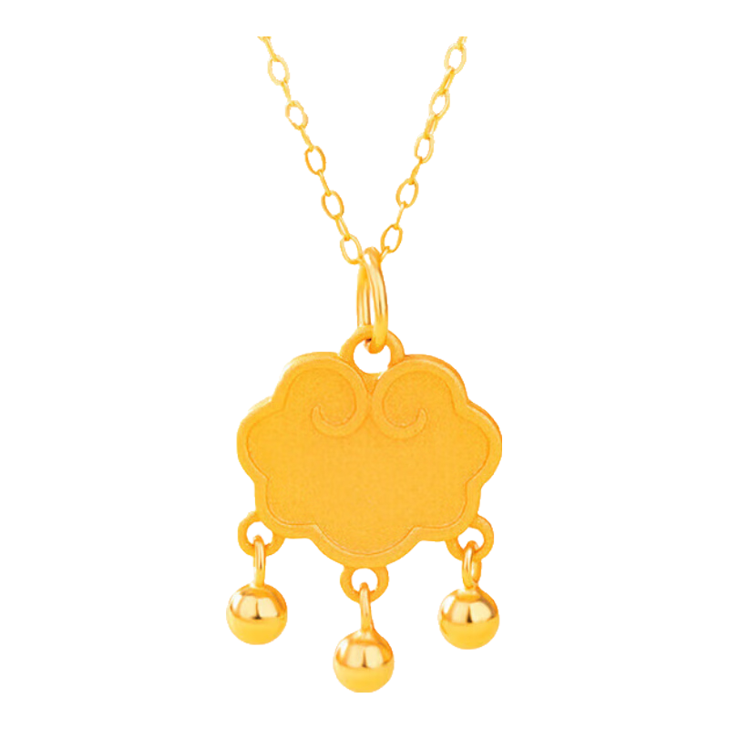 老廟S925純銀祥云福鎖套鏈 項(xiàng)鏈/約1.5g