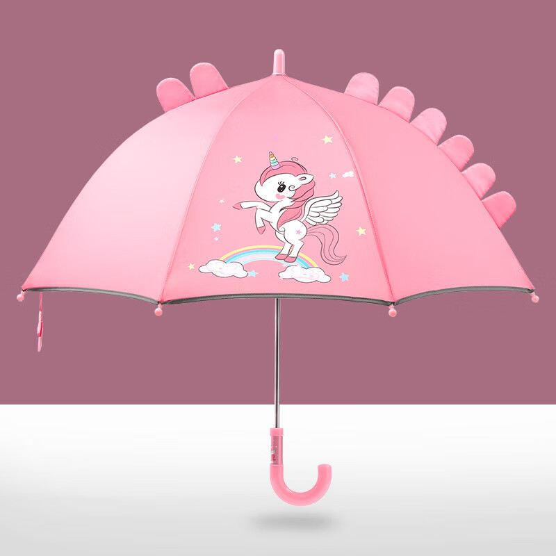 甜甜仔兒童雨傘幼兒園雨傘男女童學(xué)生卡通上學(xué)傘輕便恐龍獨(dú)角獸直 獨(dú)角獸 76cm
