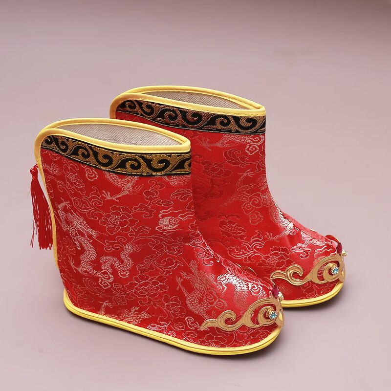 佛像仙家靴子布靴关公靴龙王靴玉皇大帝靴子中筒靴龙