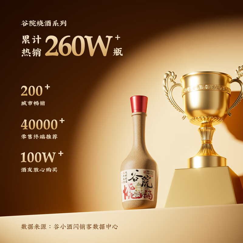 谷小酒谷院烧酒黄瓶 52度川派浓香 固态发酵纯粮白酒口粮酒五年基酒 52度 500mL 1瓶 【五年基酒】