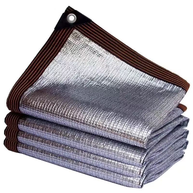 骏天铝箔遮阳网99%防晒网加密加厚隔热户外阳光房庭院抗老化降温遮阴 【出口品质】2米×15米加厚遮阳率99%送拉绳