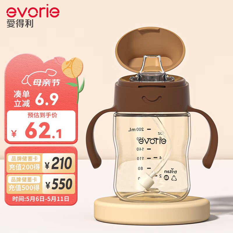 ��������evorie�� ��ͯ����ˮ�� Ӥ��ѧ����������ˮ����©���ܱ����ֱ�ˮ��200ml 