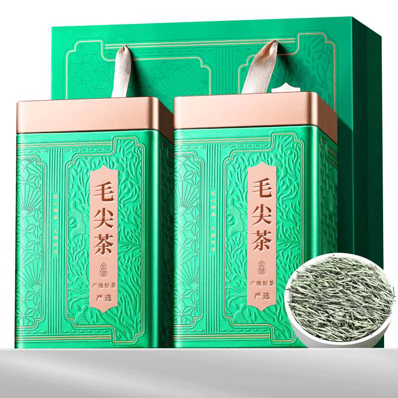 福茗源茶葉綠茶 毛尖茶 特級明前2025新頭采春茶嫩芽茶葉禮盒送禮250g