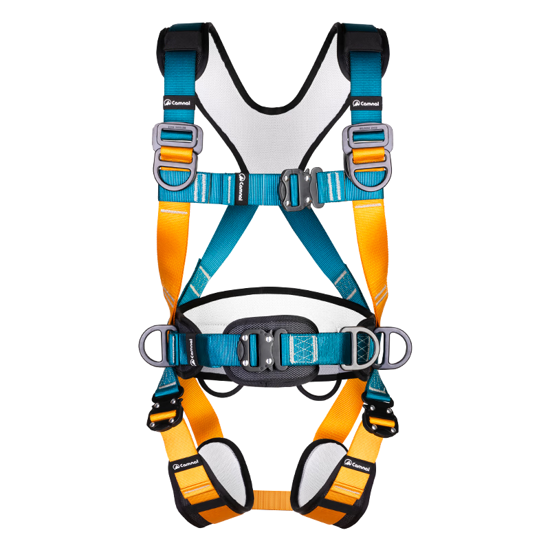 坎樂(lè )全身五點(diǎn)式安全帶高空作業(yè)安全繩國標戶(hù)外救援空調安裝防墜落 速插安全帶+1.8米雙小鉤+緩沖包
