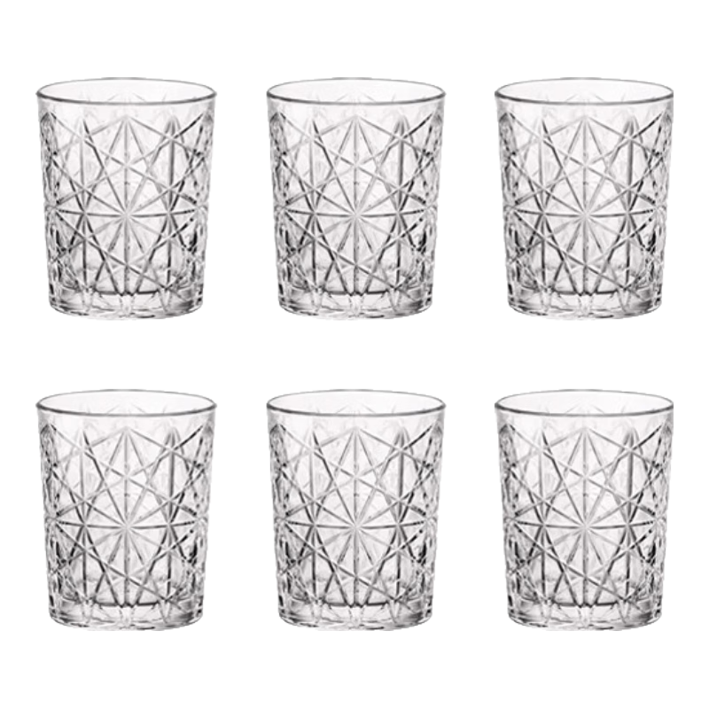 BORMIOLI ROCCO意大原裝進口威士忌洋酒杯子古典品鑒白蘭地冷飲果汁玻璃杯 【酒廊】威士忌杯 400ml 6只