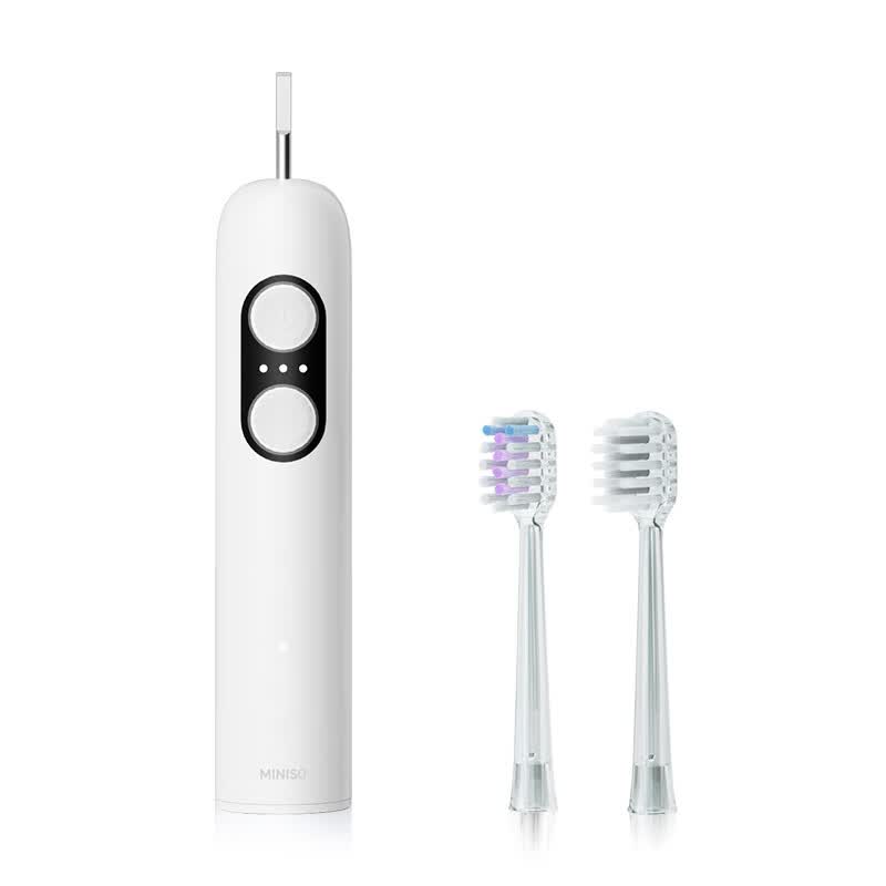 MINISO名创优品电动牙刷家用电器神器扫振智能充电电动刷高效护龈男生女生生日礼物 MINISO皓月白赠2套牙刷头