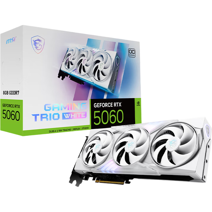 ΢�� ��ħ�� GeForce RTX 5060 8G GAMING TRIO OC WHITE �羺��Ϸ�����Կ� 2808.51Ԫ