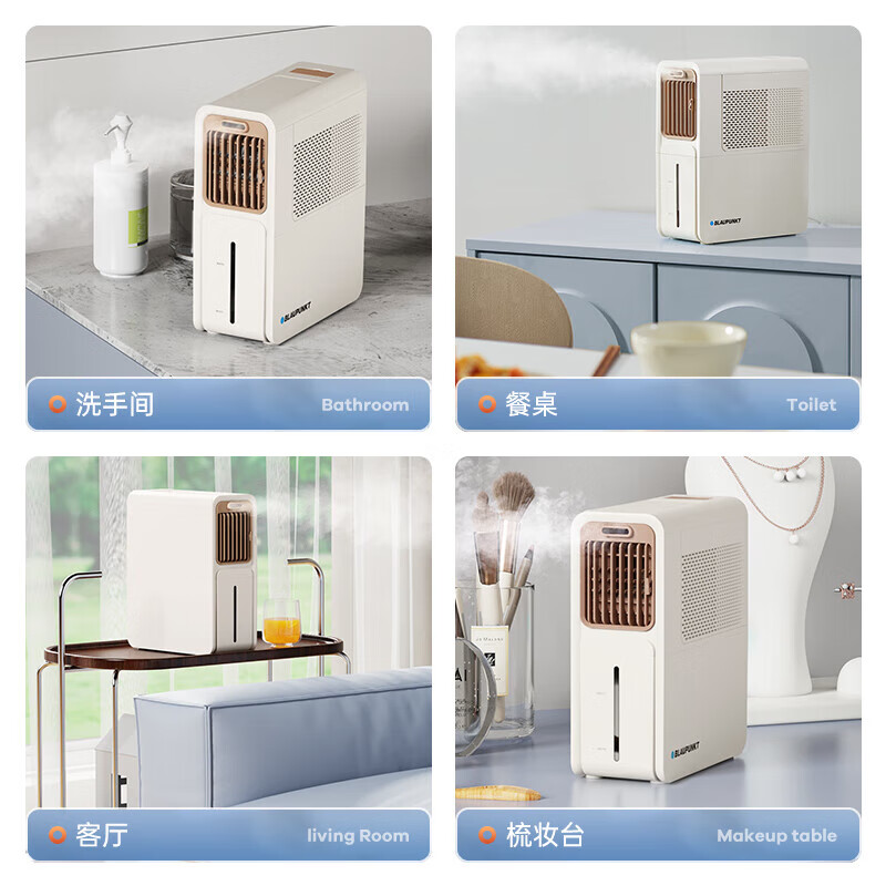 蓝宝(BLAUPUNKT)厨房冰雾扇冷风空调扇制冷小型壁挂电风扇加湿水冷风扇冷风机防油烟节能低噪加湿器 【经典爆款-X5】快速降温/台式免安装