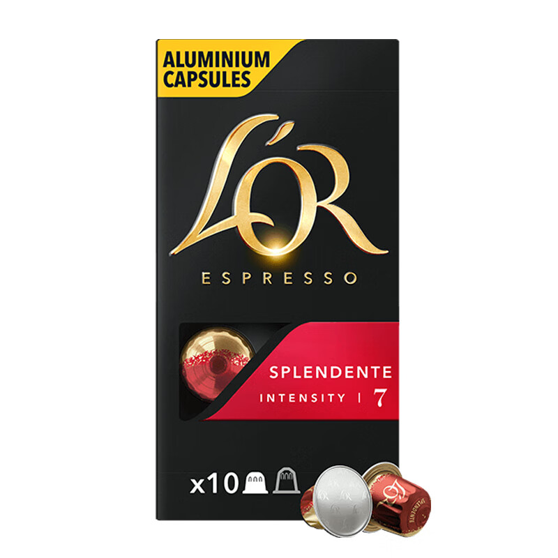 法国进口lor低因黑咖啡胶囊50粒适用Nespresso咖啡机 L1斯波兰登 5盒