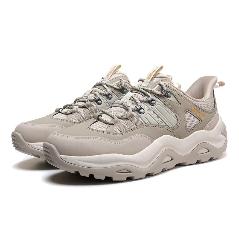 探路者（TOREAD）探路者休闲鞋男2025新款户外运动防泼水防滑耐磨减震回弹舒适鞋女 浅卡其棕色-男 39