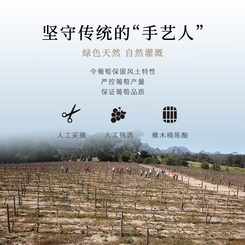 开普山(CAPE MOUNTAIN)K688原瓶进口红酒珍藏皮诺塔吉干红葡萄酒750ml礼盒送礼年货