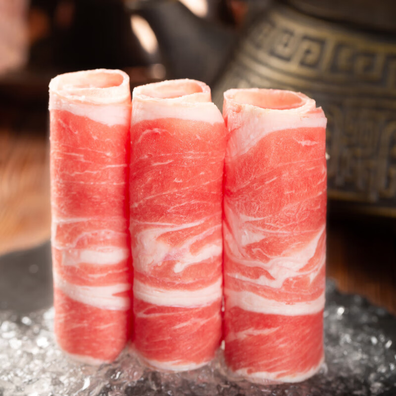 呷哺呷哺内蒙古原切羔羊肉卷火锅涮肉食材肥羊卷生鲜羊肉片中秋聚餐礼品 呷哺呷哺原切羔羊肉卷3斤