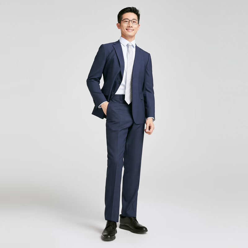 雅戈尔【商场同款】100%羊毛西服男士春夏套西YOTX222704FIA上衣 藏青 L 175/96A