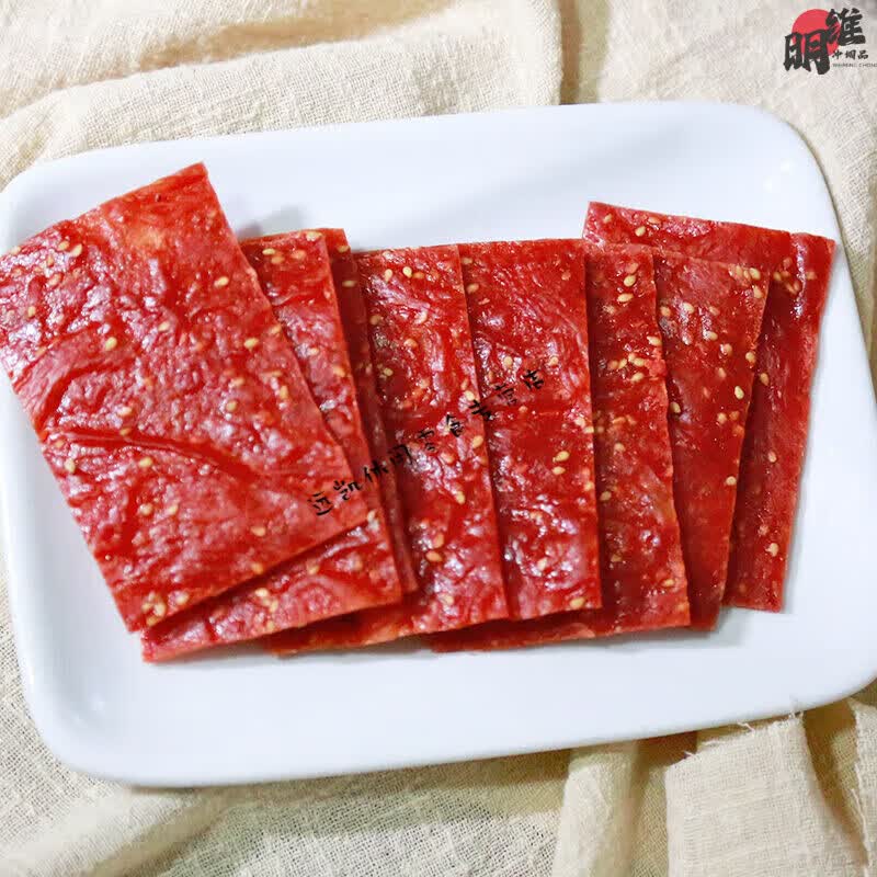 江苏泰州靖江猪肉脯 400g网红零食特产肉铺干手撕肉干香辣蜜 (猪肉脯规格仅此一个)猪肉脯100g
