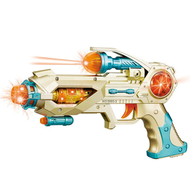小孩玩具枪2-3-4岁男孩儿童玩具电动冲锋枪声光枪儿童生日礼物 先锋战士(充电电池+充电器)
