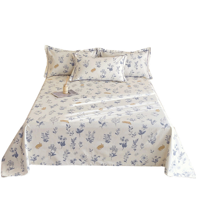 无印良品A类天然纯棉加厚老粗布床单245*250cm透气全棉床罩双人1.8米床