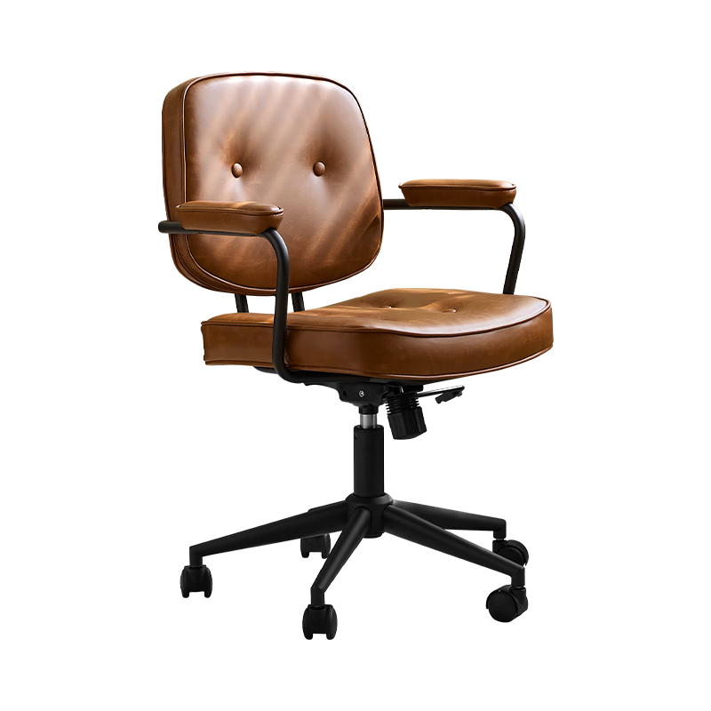 顾家家居阿勒夫北欧复古电脑椅 人体工学椅 办公旋转升降椅子书桌休闲椅 