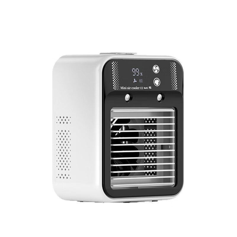 【精选直发】USB喷雾加湿迷你小空调扇桌面水冷风扇宿舍移动制冷 L7中文(充电插电两用白色