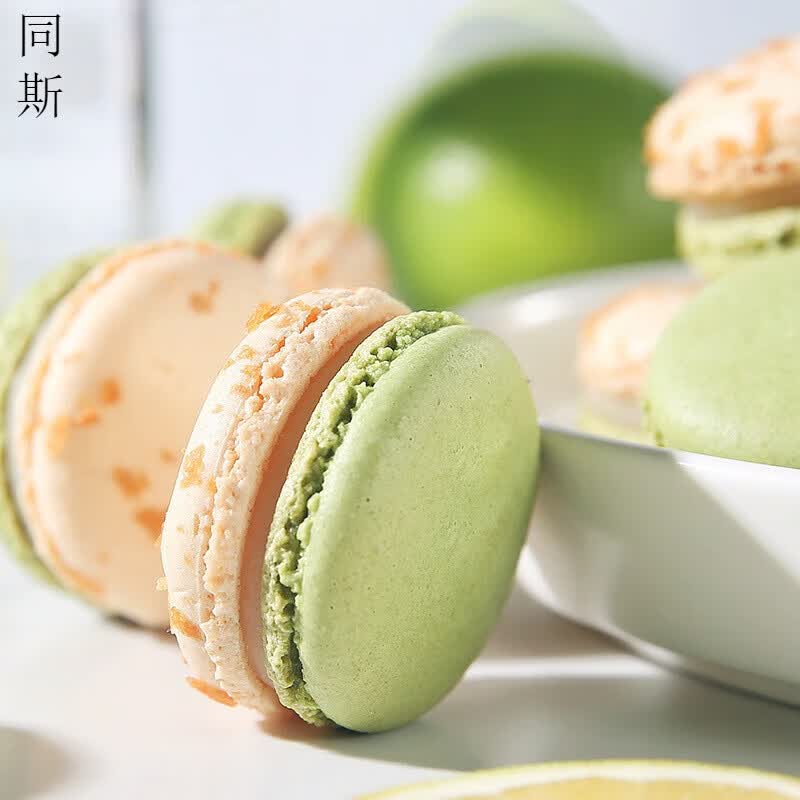 歌德法式马卡龙甜点青柠檬甜品夹心饼干零食下午茶点心网红小  7 A盒经典青柠檬味*5粒