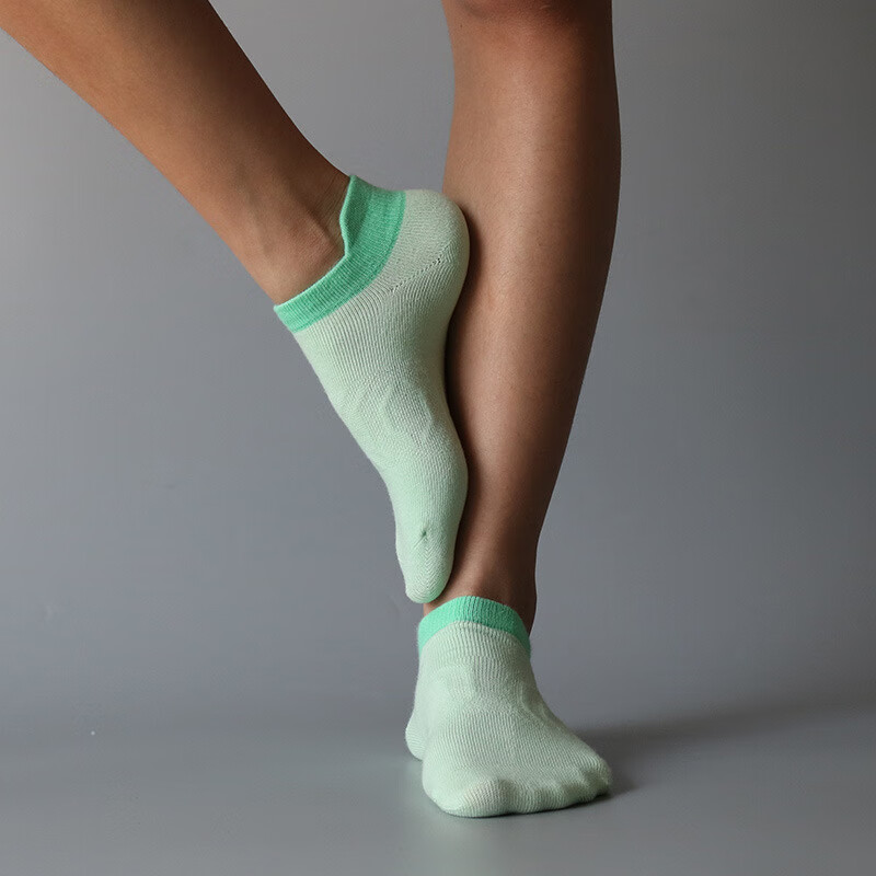 专业运动袜子船袜女不硌脚无骨袜 束骨运动短袜春夏提耳糖果袜子 肤色#黄口 1条 35-39