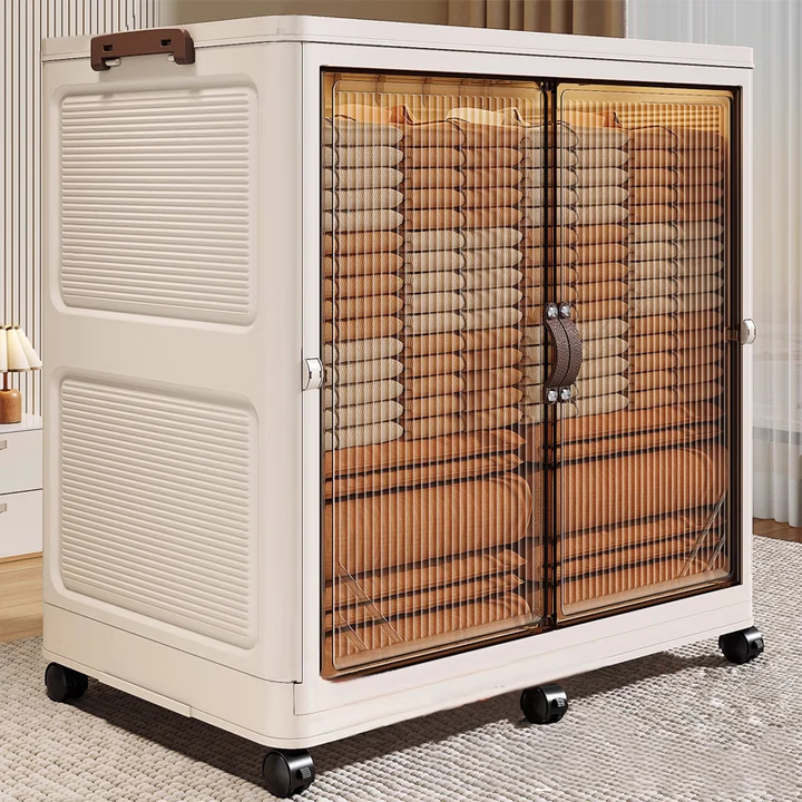 水天一方收纳箱可折叠箱收纳柜大容量翻盖衣物被子加厚整理箱带 大号240L 【双开门/透明可视/赠万向轮*4】 京东折扣/优惠券