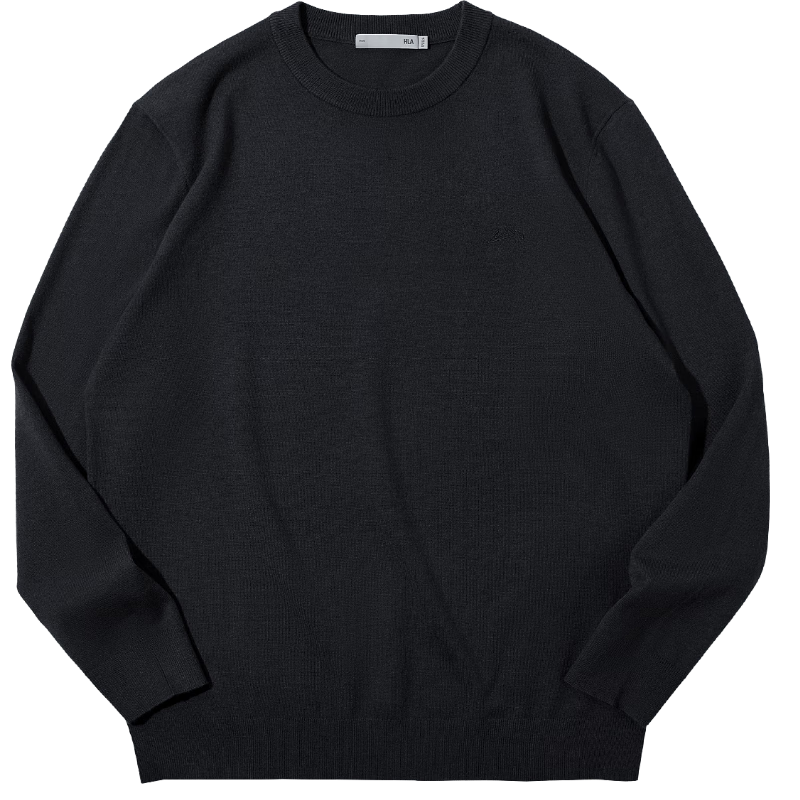海澜之家（HLA）长袖针织衫男山不在高系列可机洗毛衣秋季 黑色09 L 175/92A 推荐137~150斤