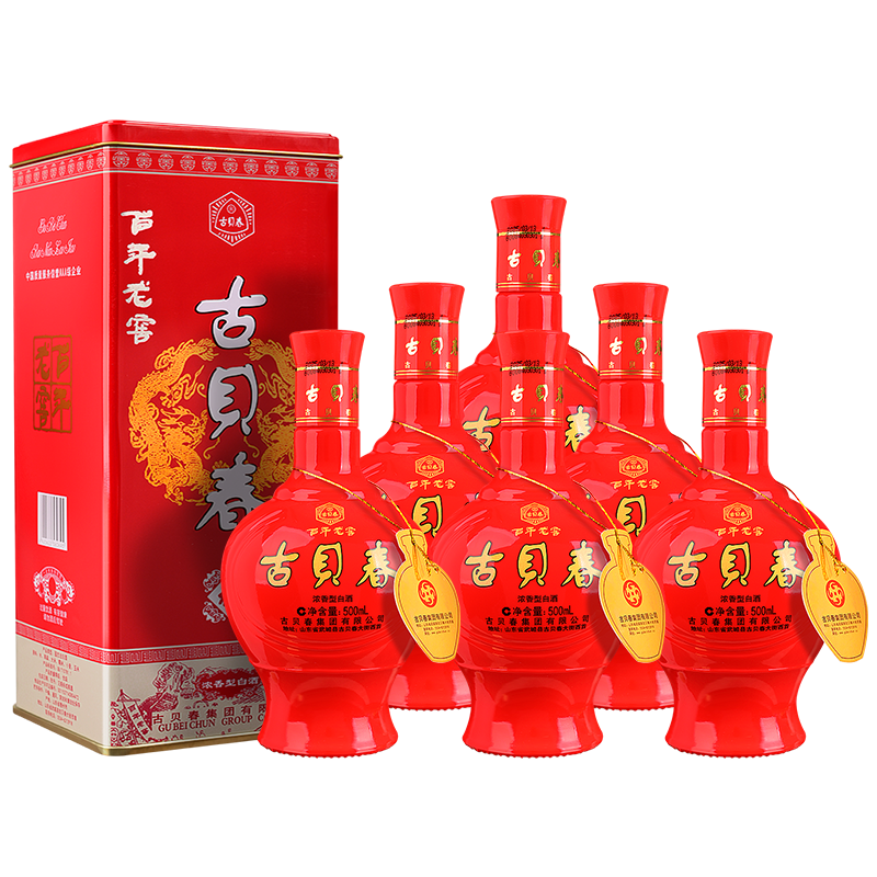 古貝春 百年老窖 福酒 濃香型白酒 38度 500ml*6瓶 整箱裝 婚慶喜宴用酒