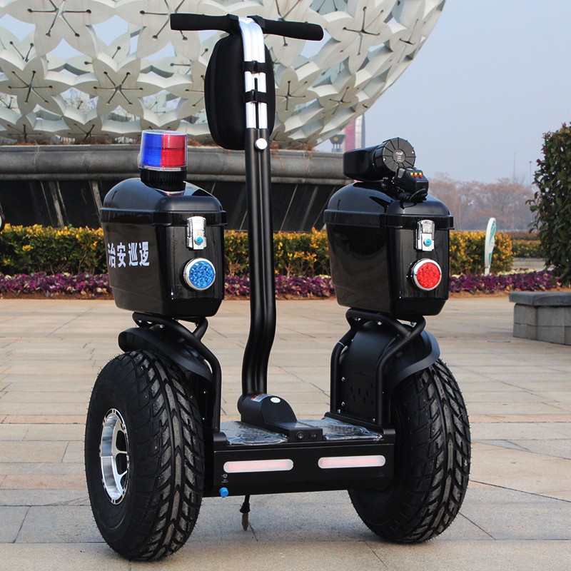 德玛睿M12巡逻款 保安物业城管越野智能平行车体感电动代步平衡车成人 黑色