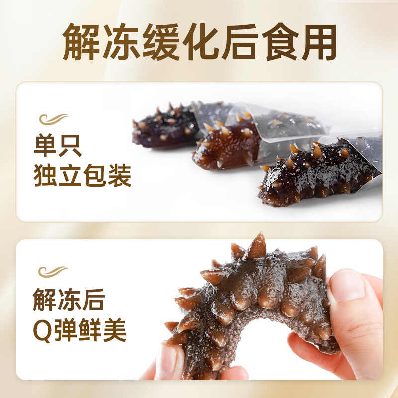 辽参大连海参有机辽刺参免泡发冷冻生鲜水产非即食生鲜礼盒固态物>85% 500g 16-18只(99%客户在买)