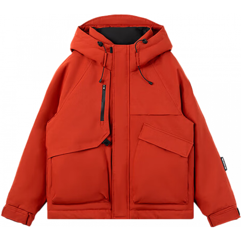 鸭鸭（YAYA）羽绒服男士短款2025冬季新款休闲加厚情侣学生防寒保暖时尚外套YX 黑色 XL /180