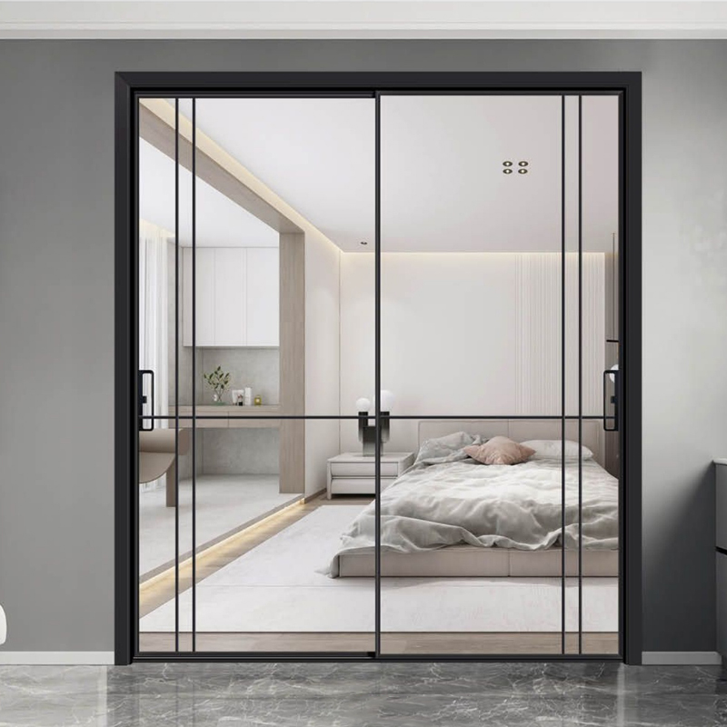 闲巢极窄边框推拉门卫生间门厨房门干湿分离钛镁合金门隔断门移门三