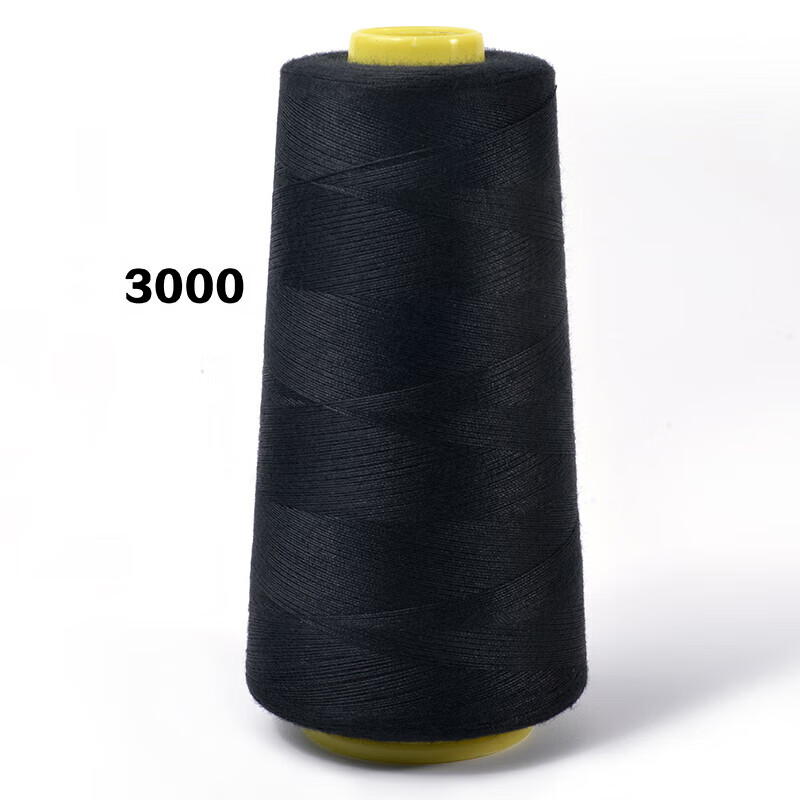 柳青牌402縫紉線3000Y寶塔線40s/2車縫線家用縫衣線顏色齊 黑色 3000#