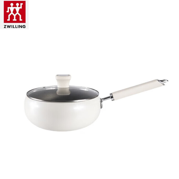 双立人（ZWILLING）德国钛陶瓷大肚锅不粘炒锅家用燃气电磁炉通用 (玻璃盖+硅胶铲+清 大肚锅+送清洁膏+送硅胶铲+送清洁刷 28cm