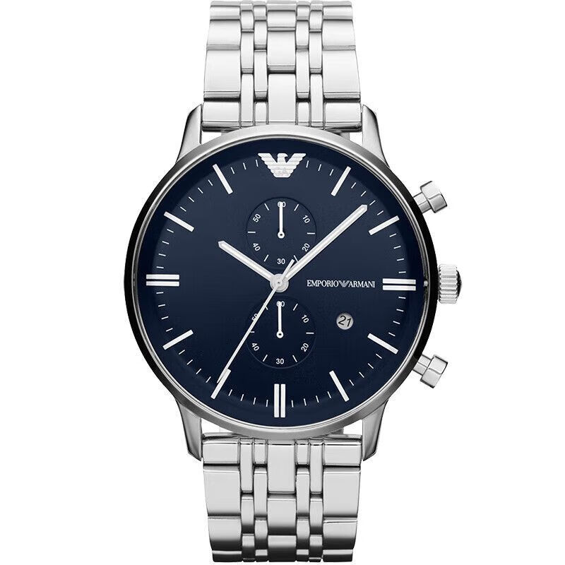 阿玛尼（ARMANI）男士手表欧美商务高级精钢钢带石英腕表送男友送老公新年生日礼物 AR1648男士腕表潮流