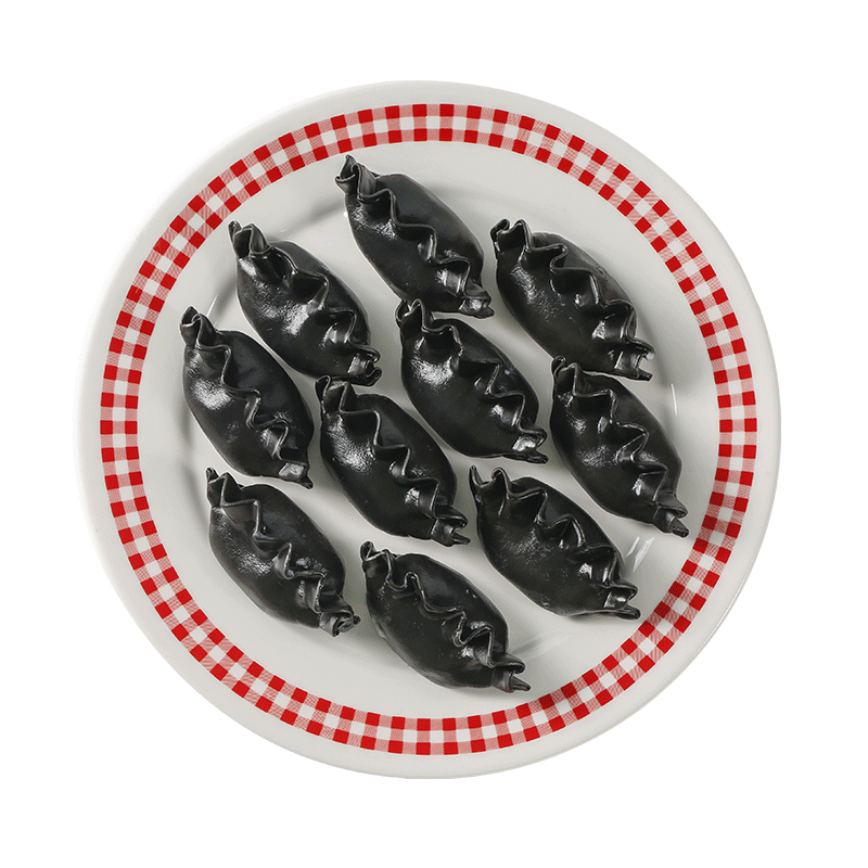 338 墨鱼饺子 300g/盒(16只) 真墨鱼肉添加墨汁 火锅汤饺 家庭聚餐