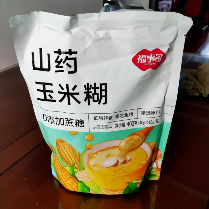 福事多山藥玉米糊400g低脂0蔗糖玉米糊早餐代餐粥養胃免煮即食 400g*1袋(40g*10小包)